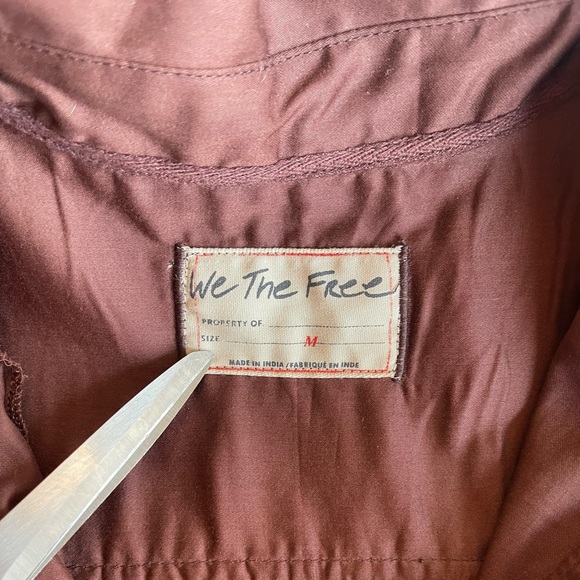 We The Free Brown Button-Up Shirt New With Tags - Picture 3 of 4